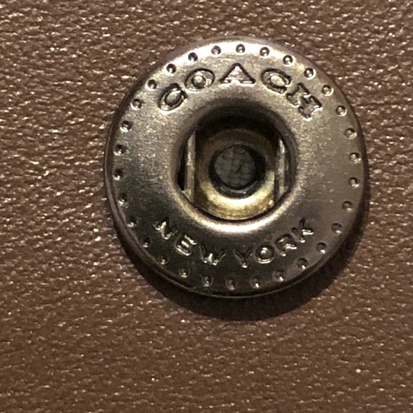 AUTHENTIC NWT COACH HERITAGE CARD CASE STYLE C3162 - QB/DARK TEAK - Picture 6 of 8